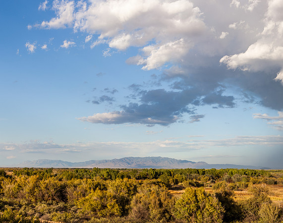 Sandias & Manzano Mountains over Sevilleta Wildlife Refuge