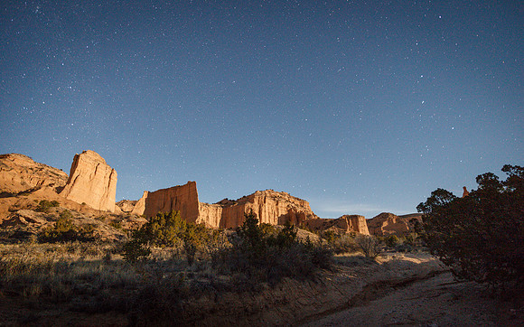 Chimayó Castles in Full Moonlight II