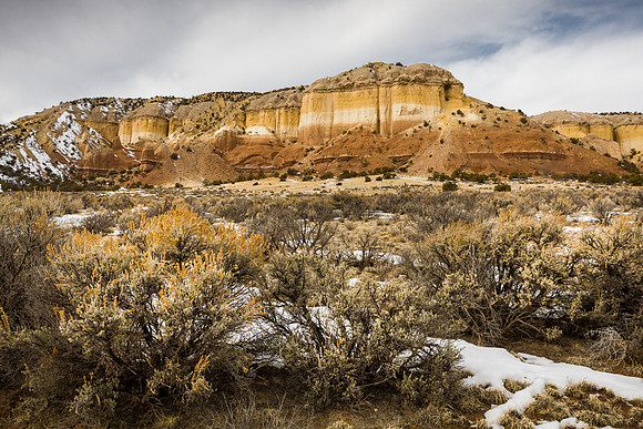 Neapolitan Cliffs in Winter - Abiquiu