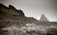 Shiprock - Volcanic Dike - B/W