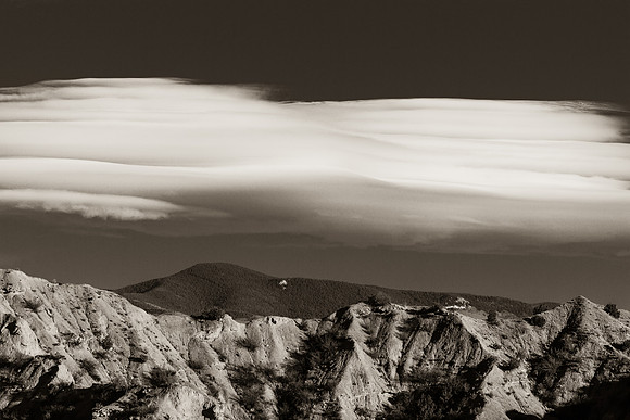 Lenticular Clouds over ChimayóBadlands